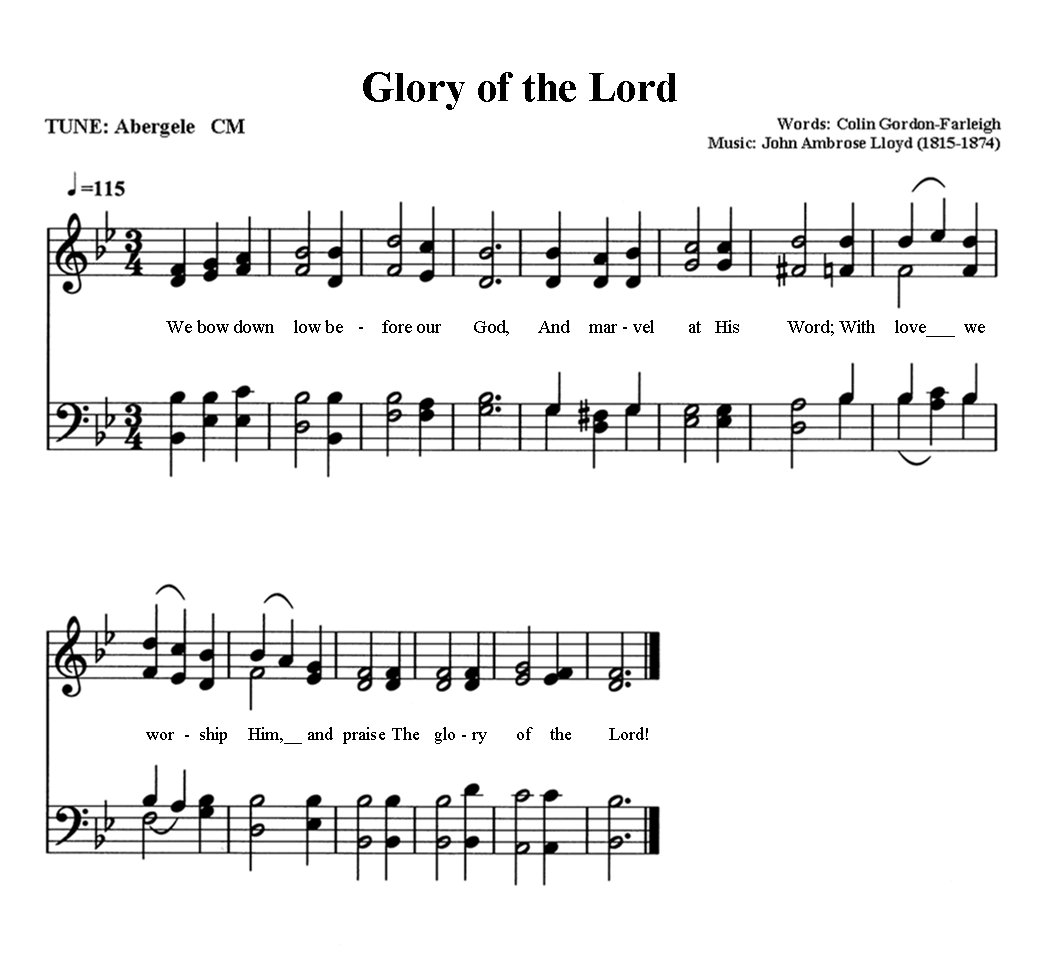 Share My Journey 'Glory of the Lord' New Hymn for Today