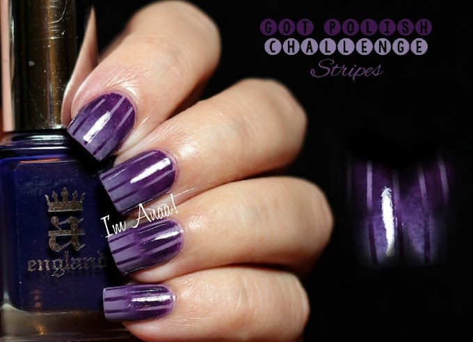 GOT Polish Challenge: Stripes || Purple reciprocal gradient!