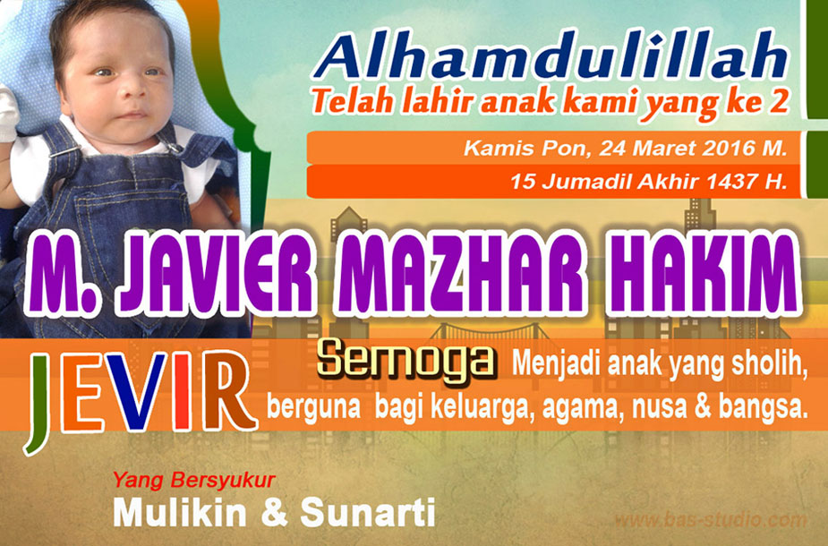 Contoh Desain Stiker Nama Bayi