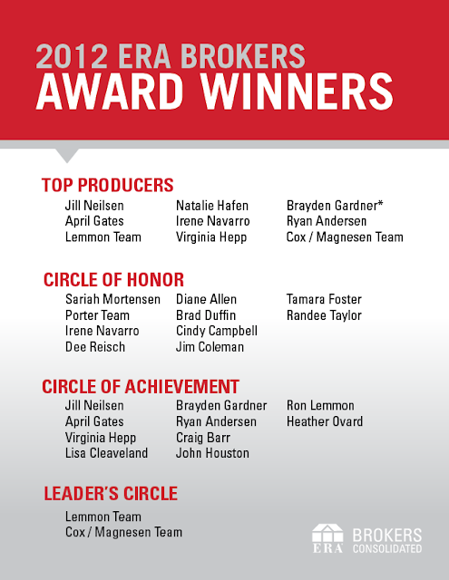 ERA Brokers Consolidated congratulates their company award winners.