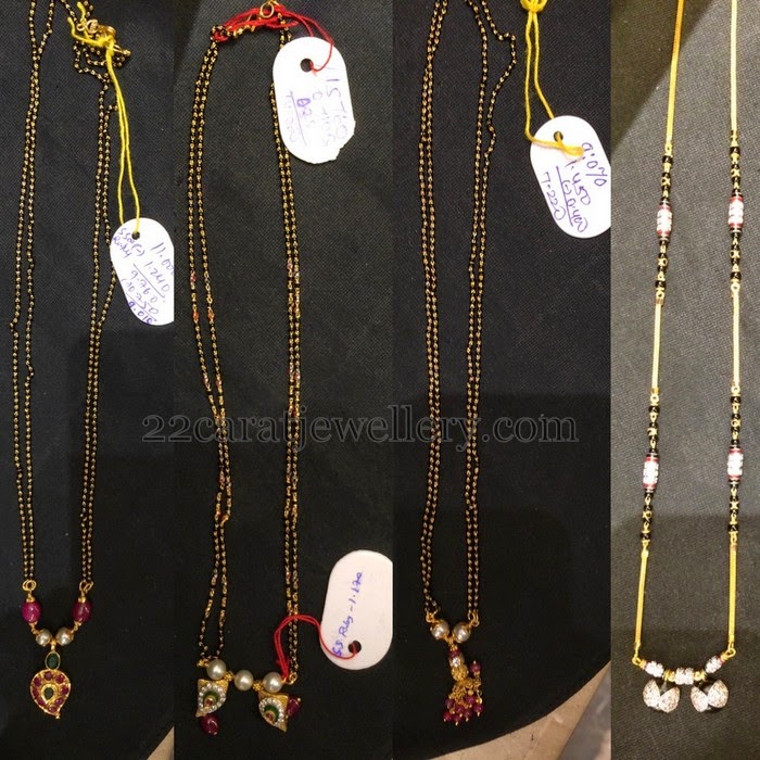 Below 10gms Black Beads Chains Gallery Jewellery Designs