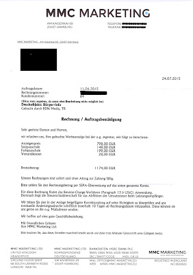 MMC Marketing Ltd | Rechnung für Bürgerinfo | 24.07.2015 