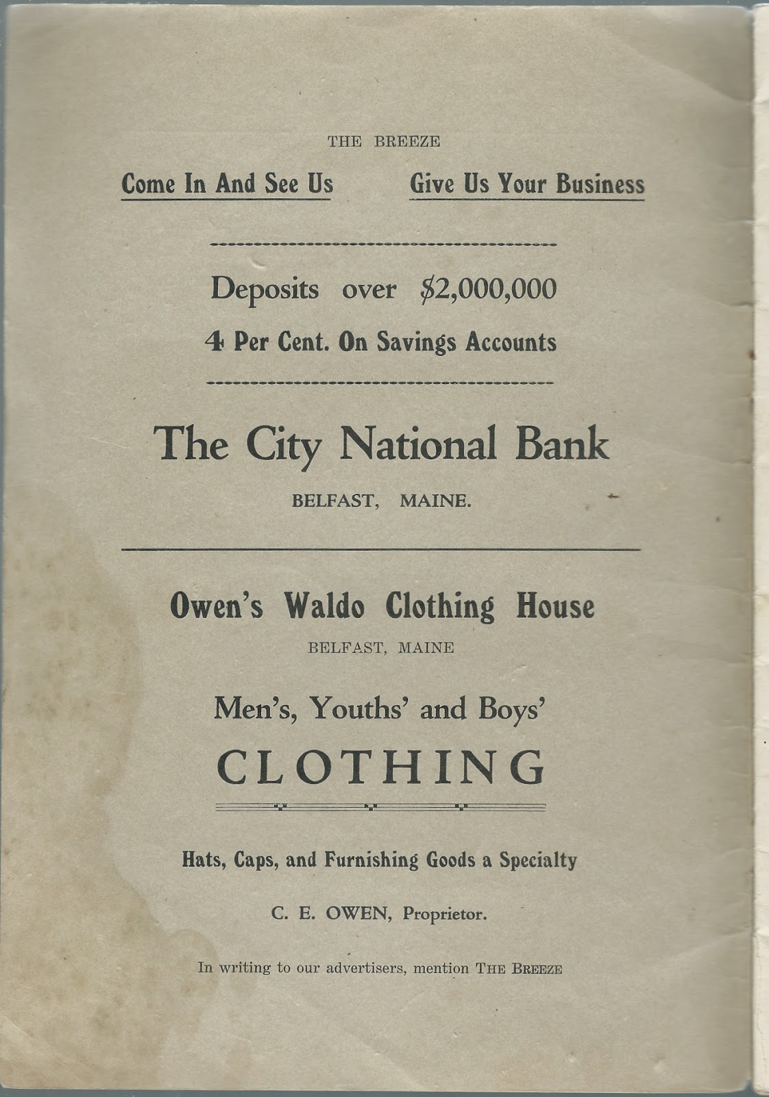 Heirlooms Reunited May, 1917, Issue of The Breeze of Brooksville High