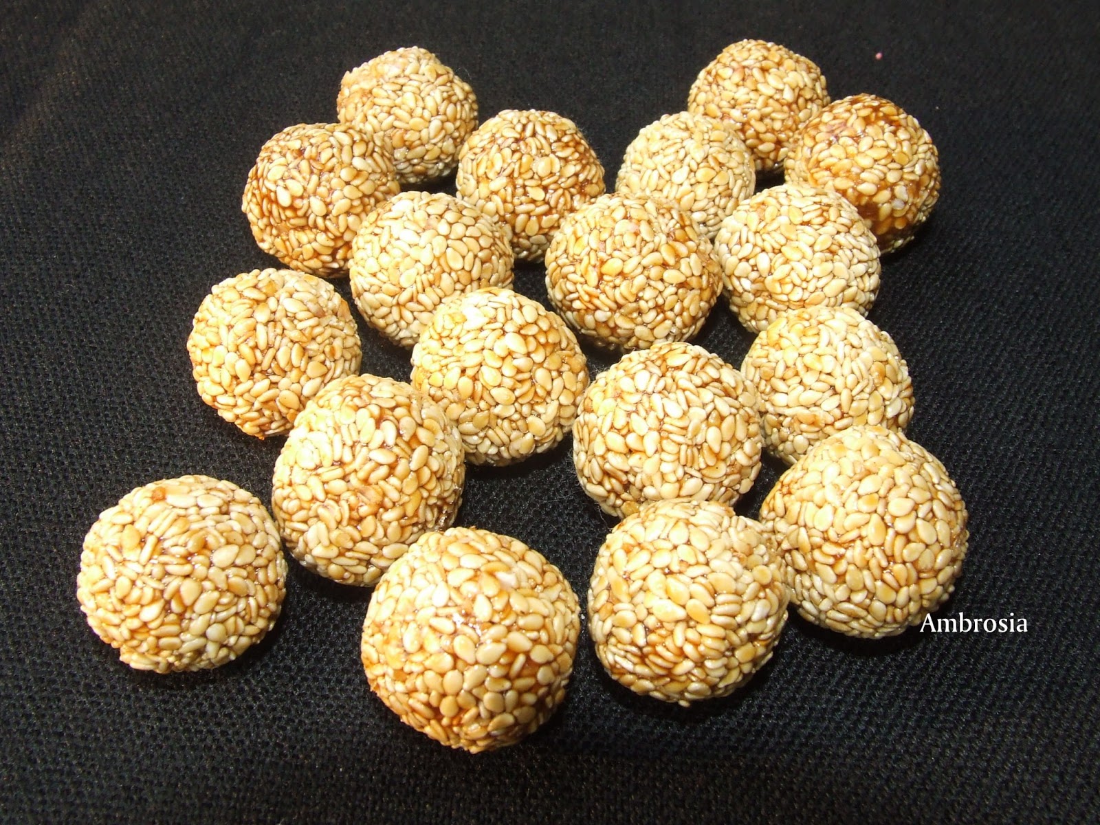 SESAME JAGGERY BALLS ( TIL LADDU) Ambrosia