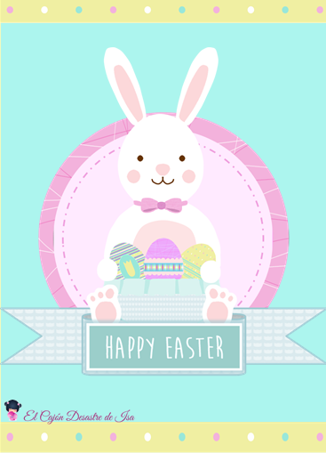 Happy Easter bunny greeting card