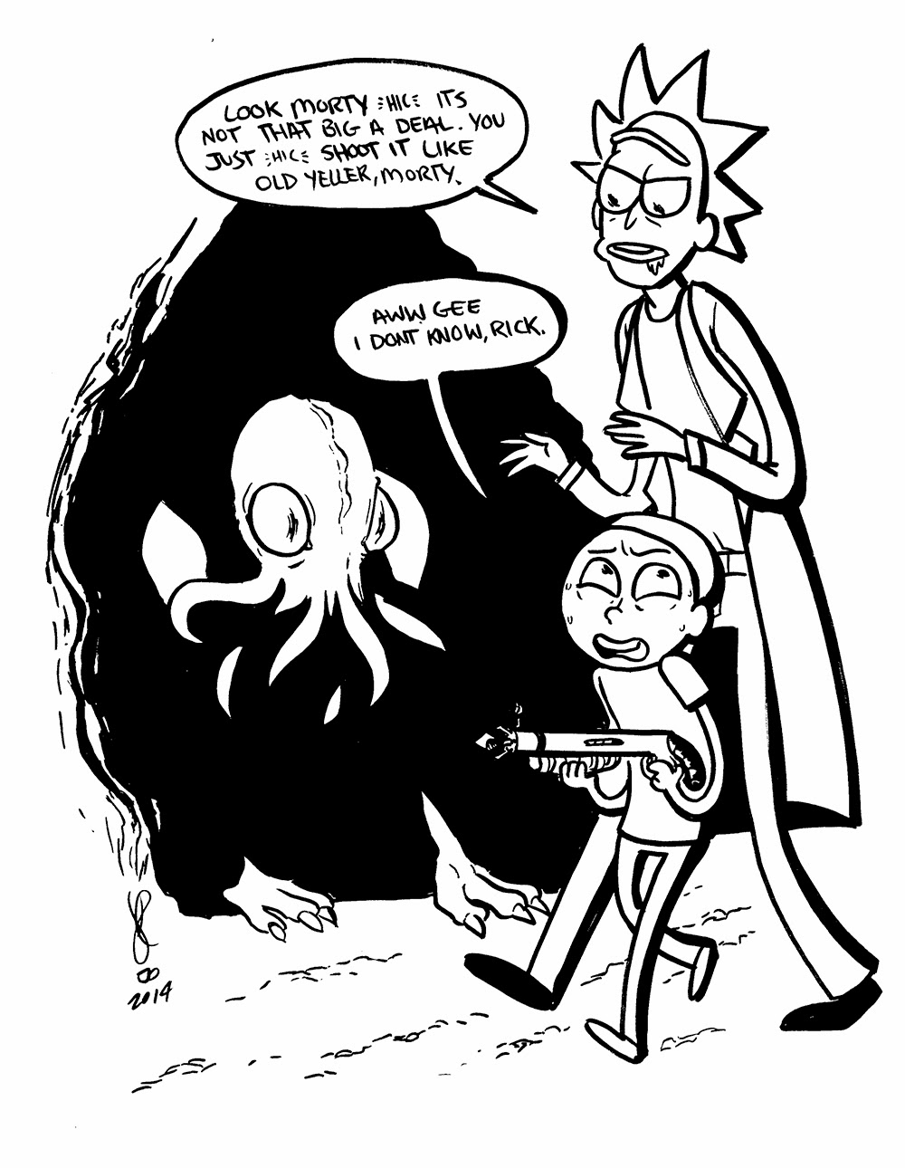 The Temple of Cartoon Mojo: Rick And Morty timed sketch challenge
