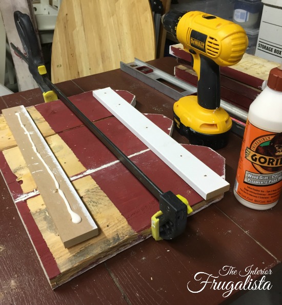 Making a wall mount mug holder with old shutters.