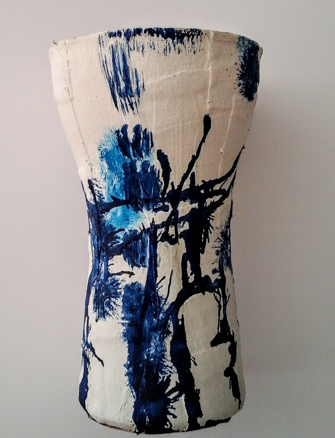 HOW TO MAKE ABSTRACT ART FABRIC TEXTURED VASES BY MIABO ENYADIKE