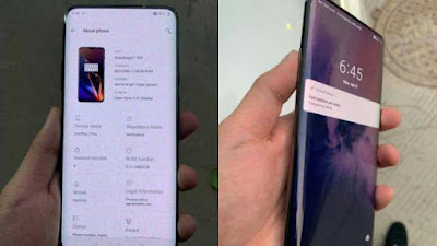 Oneplus 7 Pro leakes with a curved screen, and it may be oneplus first 5G Phone Oneplus 7 Pro