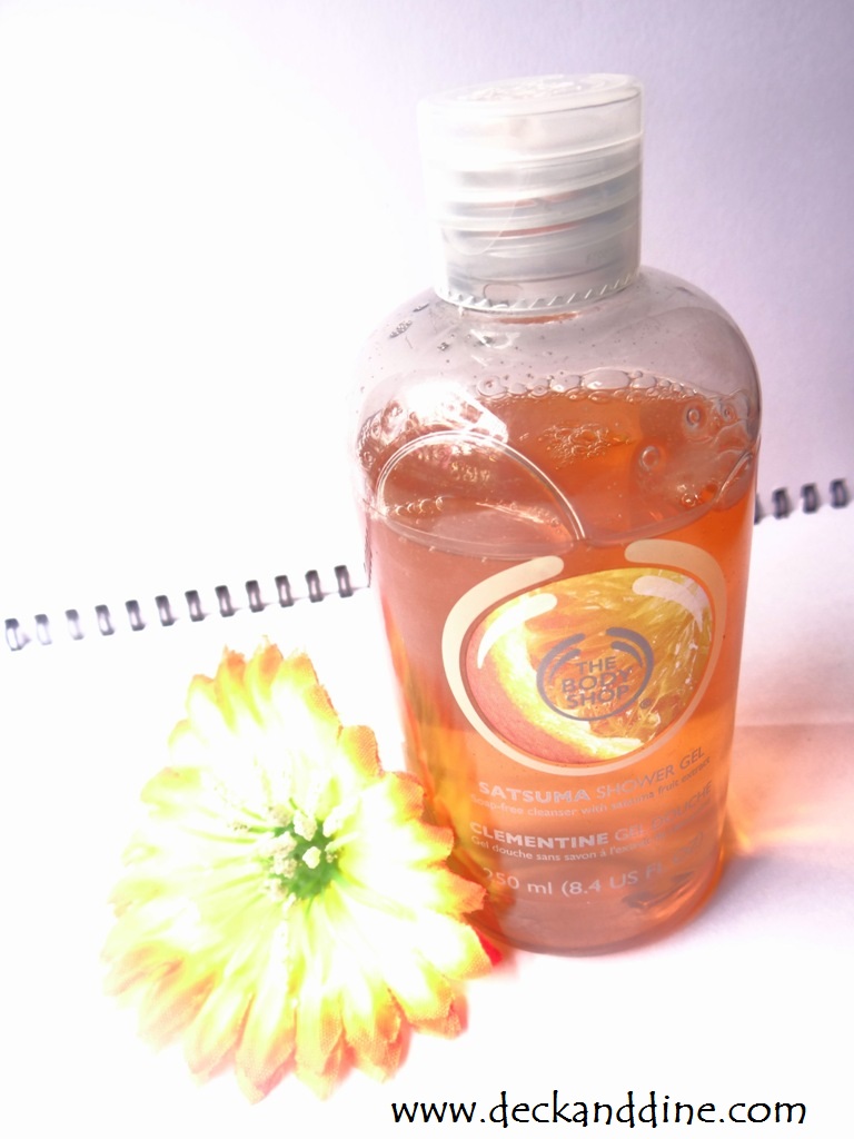 The Body Shop Satsuma Shower Gel Review Deck and Dine