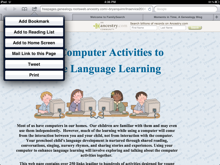 The Budget SLP Making a Shortcut to a site on Your iPad