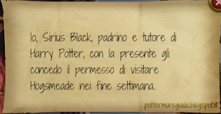 L3C22M2: l'autorizzazione di Sirius alle uscite a Hogsmeade di Harry