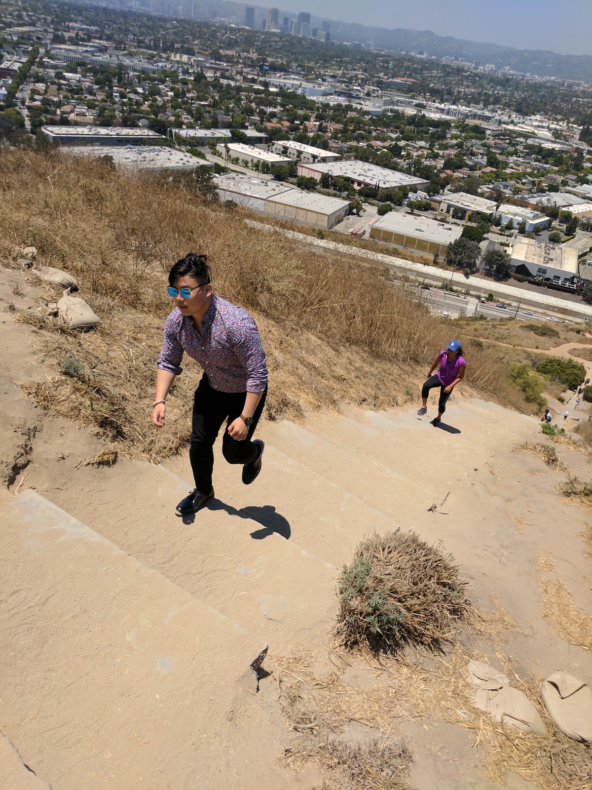 Hiking Baldwin Hills Scenic Overlook in Culver City, Los Angeles County.