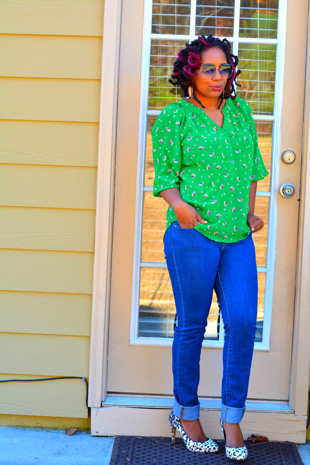 casual floral tunic top