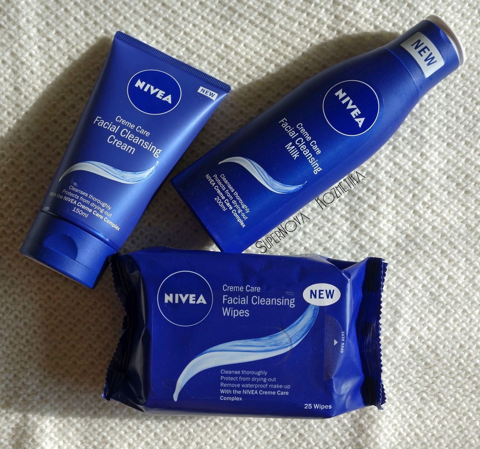 SuperNova Kozmetika Nivea Creme Care Facial Cleansing Wipes, Facial