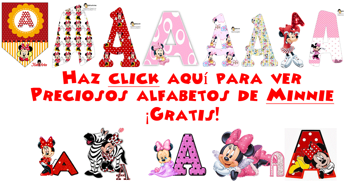 Alfabetos de Minnie Mouse.