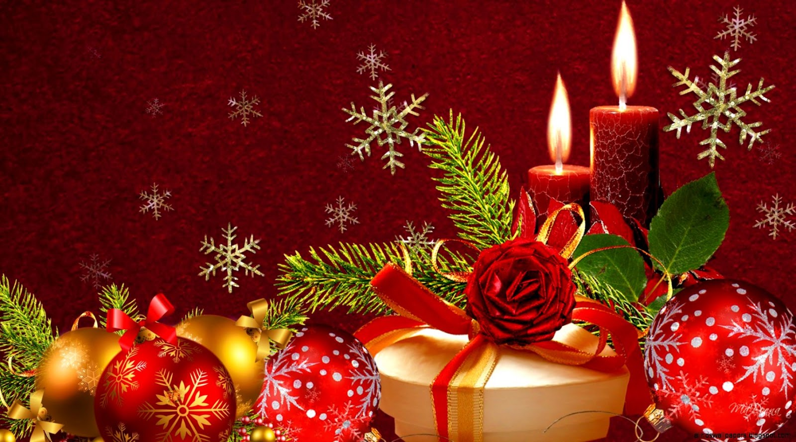 Free Red Christmas Background