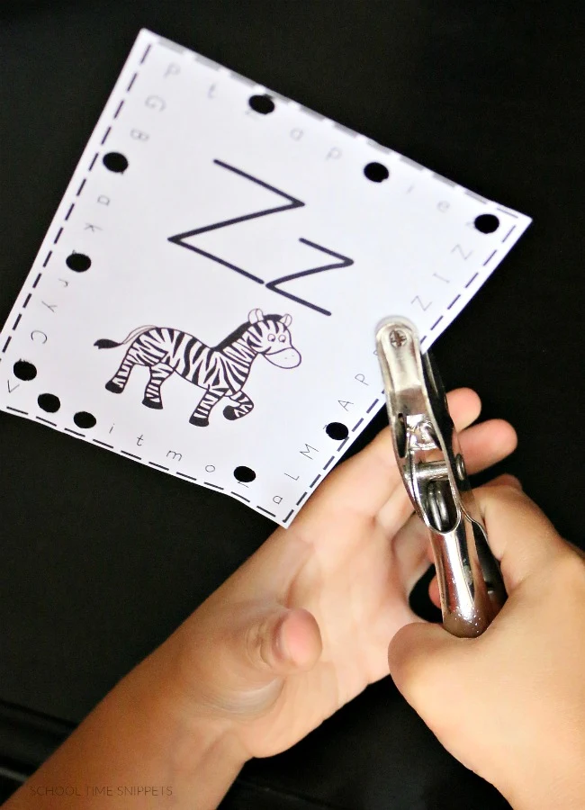 Uppercase & Lowercase Hole Punch Letter Activity