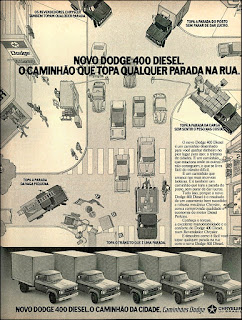 Dodge 400 Diesel - Chrysler; caminhão década de 70;  reclame de carros anos 70. brazilian advertising cars in the 70. os anos 70. história da década de 70; Brazil in the 70s; propaganda carros anos 70; Oswaldo Hernandez;