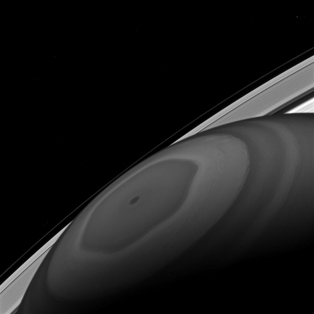 The north pole of Saturn