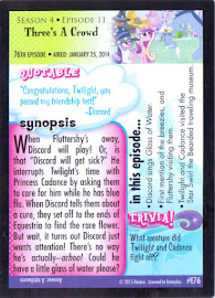 My Little Pony Three's A Crowd Series 3 Trading Card