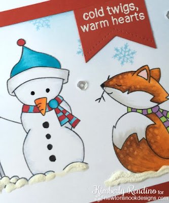 Newton's Nook Designs | snowman | fox | handmade card | kimpletekreativity.blogspot.com