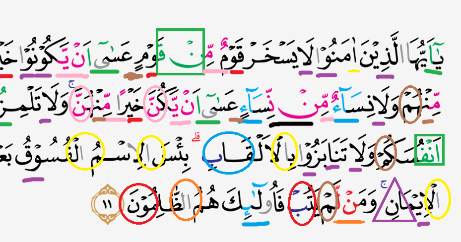 Surat Al Hujurat Ayat 10 Dan 12 Beserta Tajwidnya Mind Books