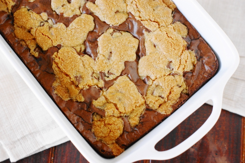 Chocolate Chip Cookie Dough Brownies and the great ganache debate