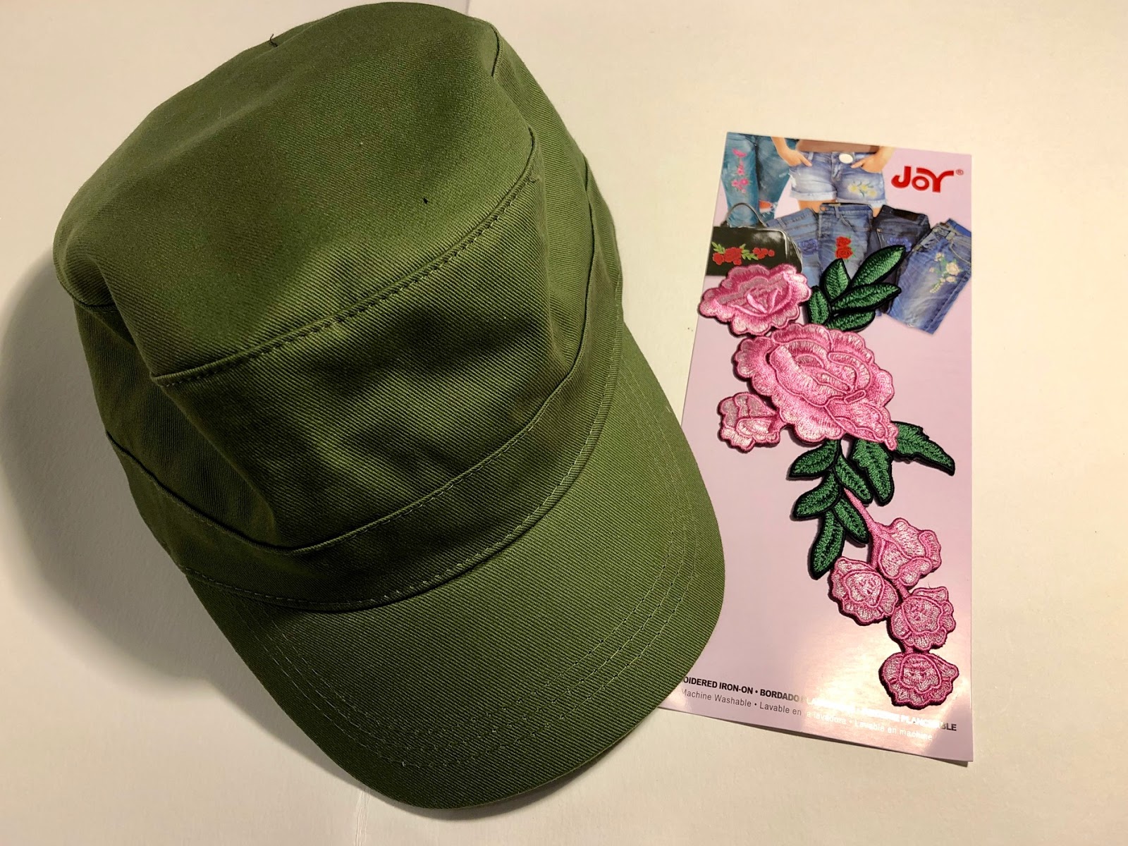 Creating with Joy Personalized Hat with Pink Roses
