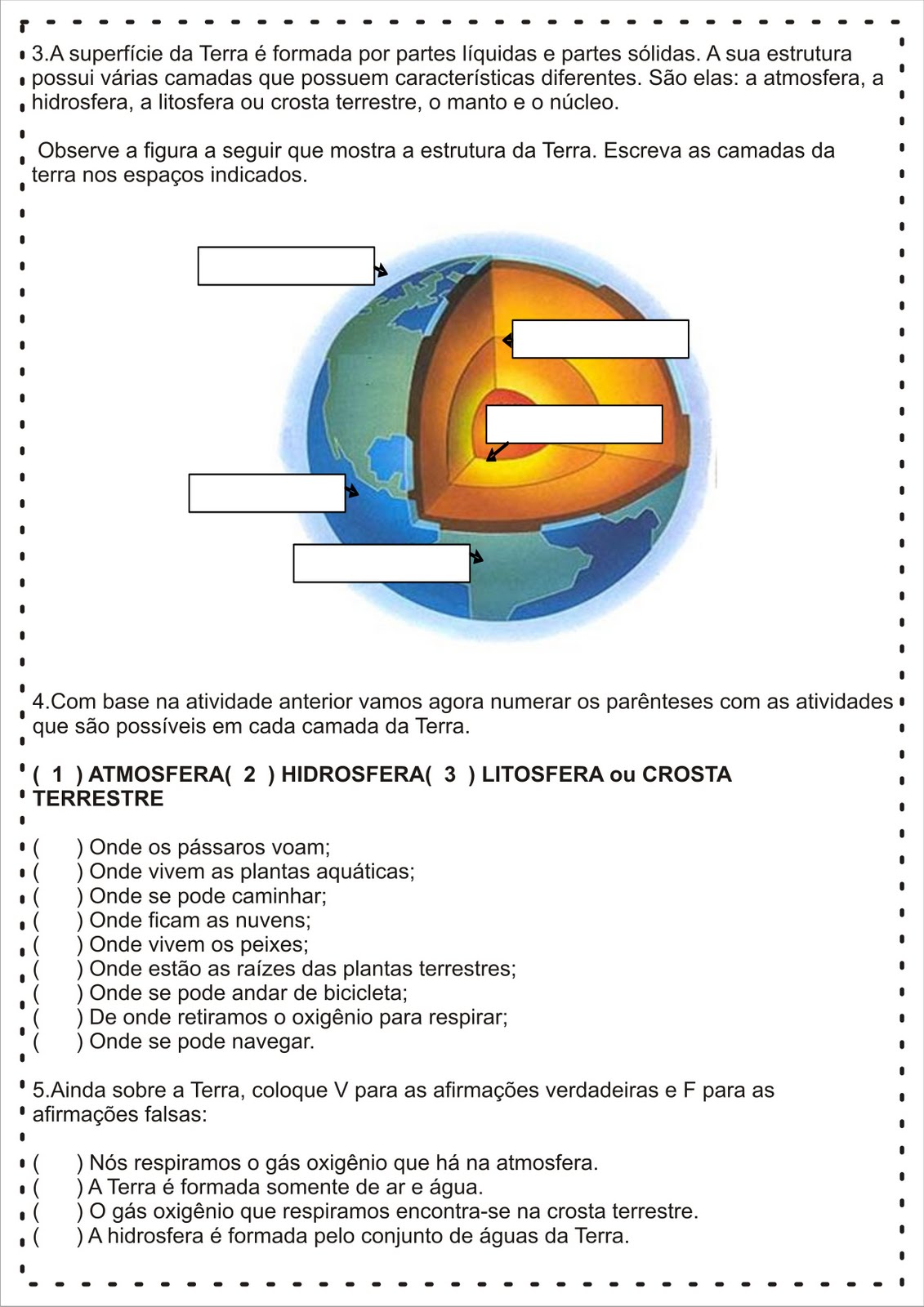 JORNAL PONTO COM Atividades para colorir e exercícios para o dia do Terra.