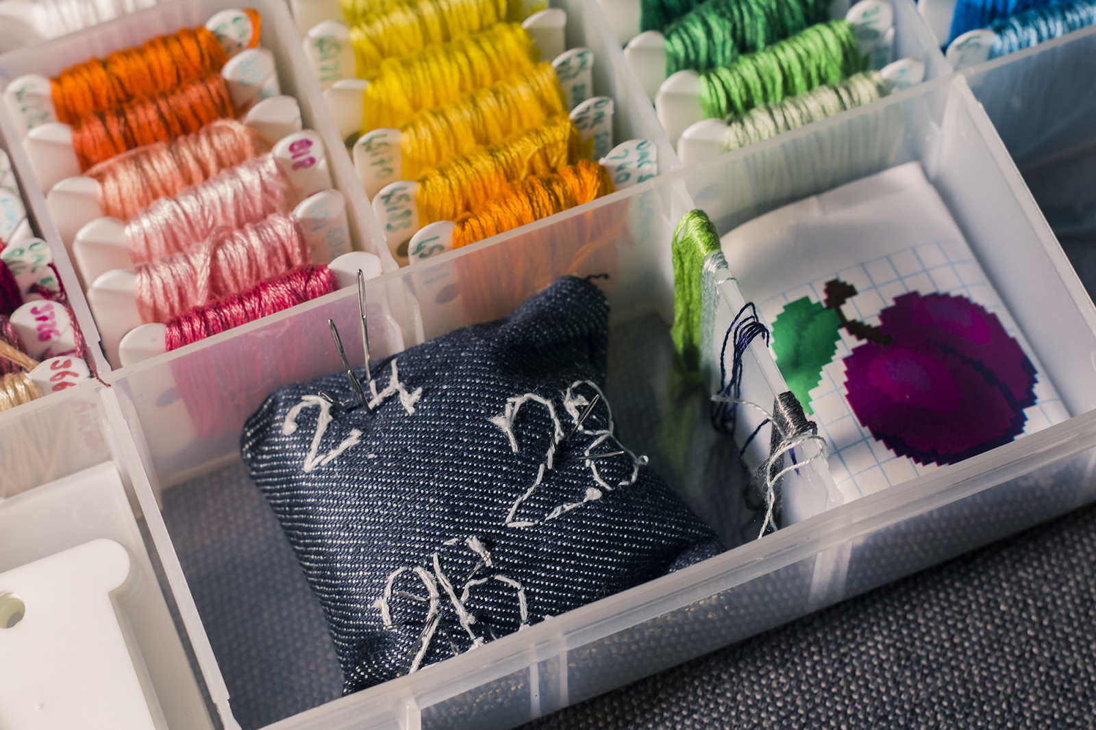 Cross Stitch Thread box organisation Craft & Keep