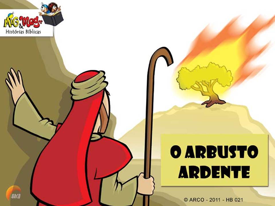 História e ideias para Crianças Moisés e a sarça ardente
