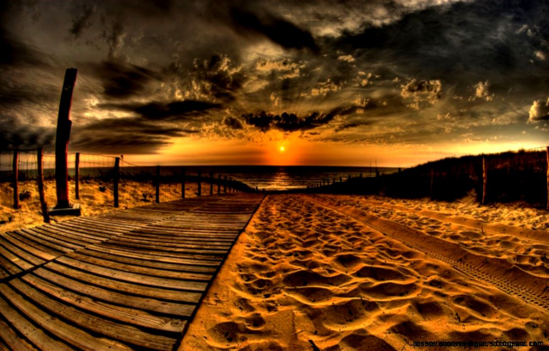 Beach Sunset Hd Wallpaper  Best Wallpaper Background