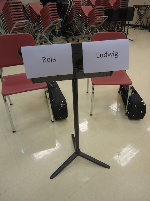 Name card for elementary orchestra