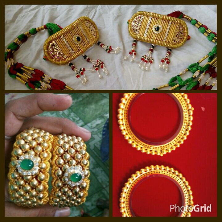 Rajputi Gold Ornaments Baju, Bangadi and punchhi Culture of Rajasthan