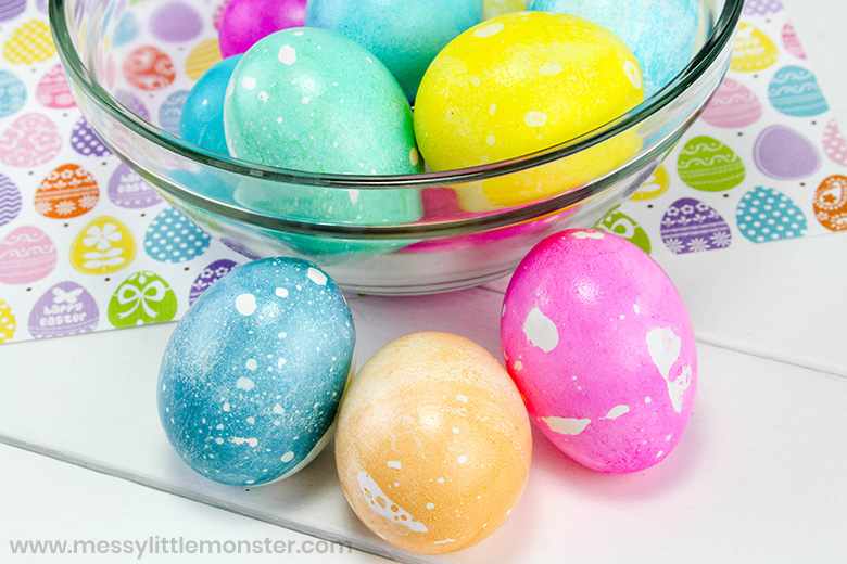 coloring Easter eggs