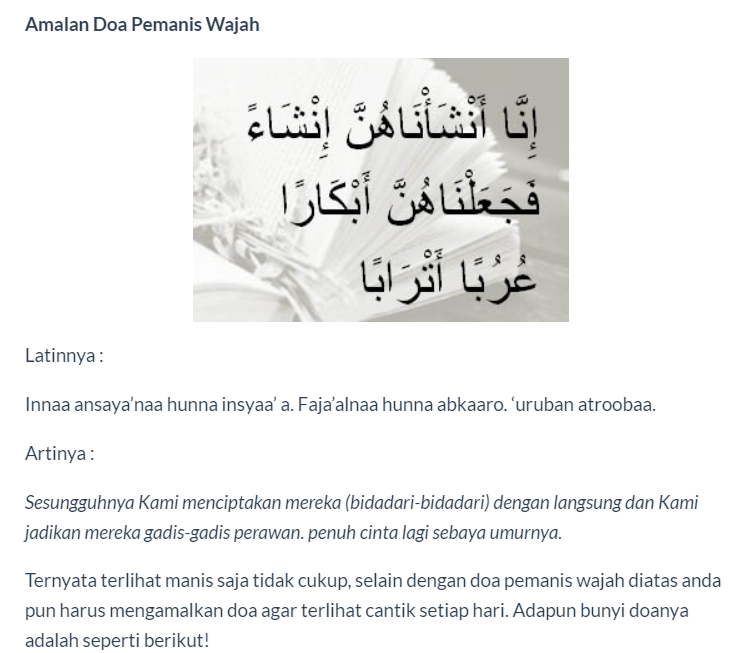 Doa Pemanis Wajah Doa Agar Terlihat Cantik Dan Bercahaya Setiap Hari Tips Berita Islam Melayu Politik