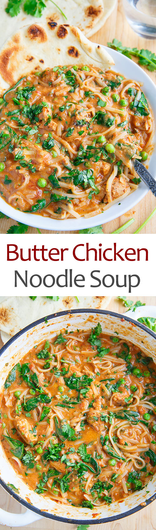 Butter Chicken Noodle Soup on Closet Cooking