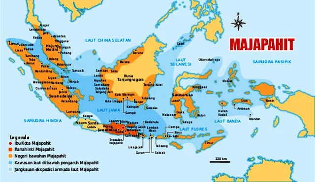Gambar Peta wilayah Kerajaan Majapahit