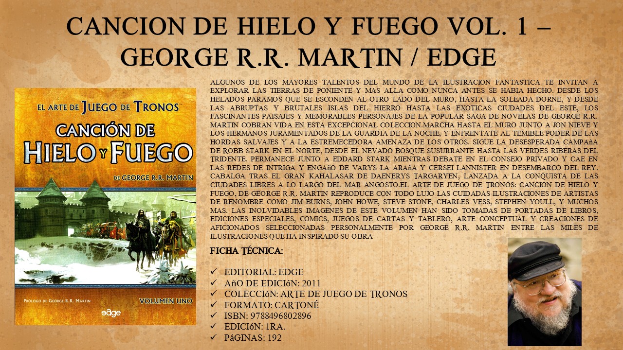 Cancion de hielo y fuego