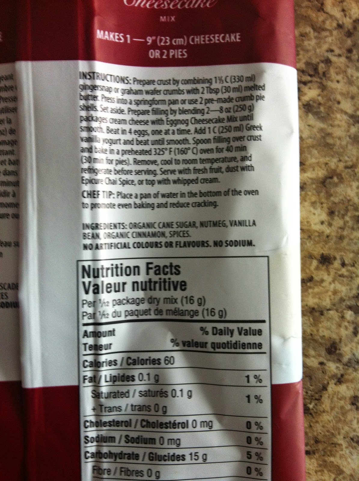 Easy Epicure recipes by Dee Epicure Eggnog Cheesecake