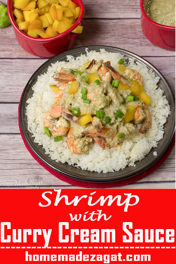 Shrimp with a Spicy Curry Cream Sauce