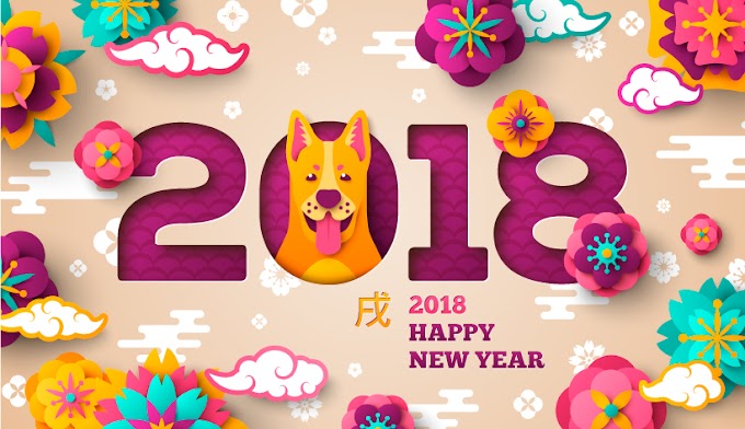 Chinese New Year - Year of the Dog festive scrapbooking elements free vector