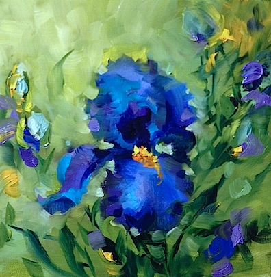 Artists Of Texas Contemporary Paintings and Art: Lapis Lazuli Iris Solo ...