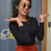Actress Tejaswi Stills In Black Dress At Film Song Launch