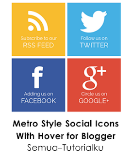 Metro Style Social Icons for Blogger