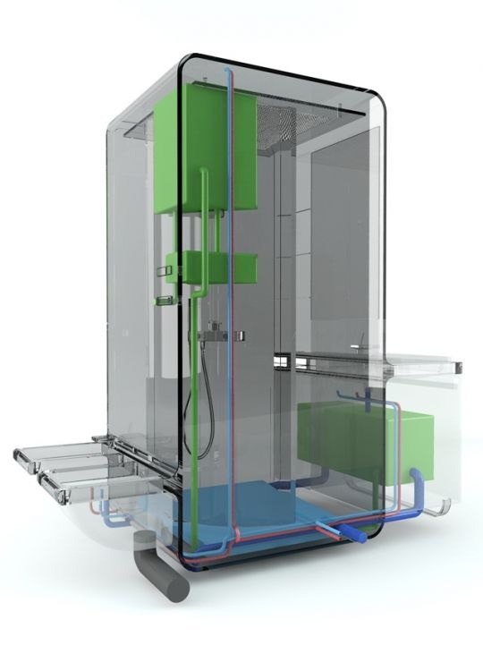 decora y disena: Diseño de Baño Compacto con Ahorro de Agua