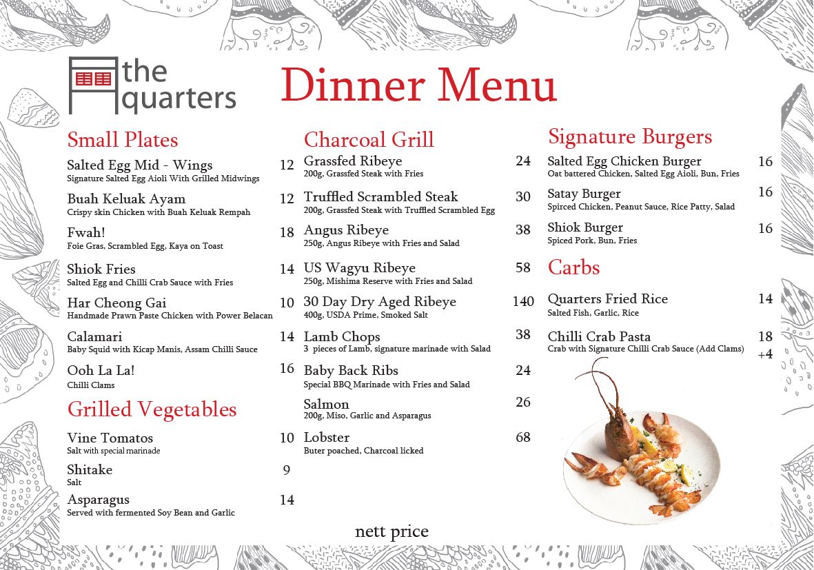 Invited Tasting Dinner at The Quarters @ Tanjong Pagar.