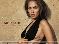 megan fox wallpaper, megan fox in two piece black bikini with seductive face