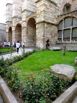 The yard of Hagia Sophia Museum Istanbul Turkey